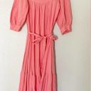 Christy Dawn  Bianca Tiered Dress Coral Square Neck Photo 2