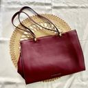 Etienne Aigner  Colette Cordovan Genuine Leather Tote in Red Photo 2