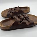 Birkenstock  Womens Size 38 US 7  Florida Leather Sandals Strappy Slip On Brown Photo 2