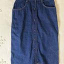 Vintage 70s Sears Denim Button Down Midi Skirt Photo 13