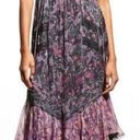 Rococo  Sand Nott Sweetheart Tiered Metallic Purple Paisley Maxi Dress Size S Photo 0