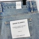 Good American New  Good Classic Distressed Straight Leg Jeans Indigo046 Photo 12