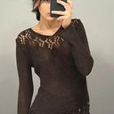 BCBGMAXAZRIA Vintage Y2K Crochet Knit Beaded Sweater Photo 1