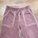 LOGO By Lori Goldstein Pink Distressed Terry Pants Sweats Photo 5