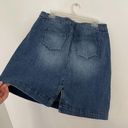 Lane Bryant GLAMOUR x  Plus Size Dark Wash Faded Knee Length Denim Jean Skirt 14 Photo 11