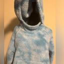 PINK - Victoria's Secret EUC Victoria’s Secret Pink Blue and White Sherpa Pullover Hoodie size medium Photo 1