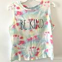 Rae Dunn  Tank Top Rainbow Tie Dye Be Kind Sleeveless Crewneck Size M Photo 0