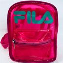 FILA  Neon Pink Clear Jelly Mini Backpack Photo 6