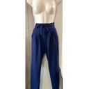 Soho Apparel NWOT navy  cropped high rise “paper bag”pants. Mint! Sz S Photo 1