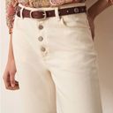 Ba&sh  Amber High Waisted High Rise Straight Leg Jeans Off White Cream Size 8 Photo 2