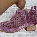 Jeffrey Campbell  Taggart Booties in lush blush velvet size 8.5 Photo 8