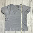 Lululemon  Blue v neck Speedy Short Sleeve T-shirt Cropped Size 8 Photo 4