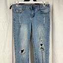 Gogo Jeans  Junior Women's Mid-Rise Distressed Ankle Denim Jeans Size 3 Photo 3