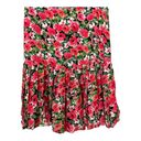 Vintage Womens Barbie Pink Mini Dress Floral Drop Waist Pleated Skirt VTG Small Photo 3