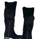 Apri Black Tall Knee High Stretch Lace Up Boots Size 8 Photo 3