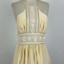 Tracy Reese  Cream Silk Jeweled Tank Top Photo 0