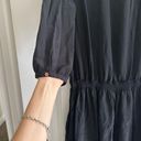 Juicy Couture Y2K  Black Silk Shirtdress with Gold Buttons size 14 Photo 4