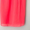 Shoshanna NWT  Carine 100% Silk Bright Pink Spaghetti Strap Mini Dress Size 10 Photo 2