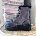 Dr. Martens  Jadon Distressed Metallic Faux Fur Lined Platform Boots Women’s 7 Photo 3