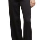 Club Monaco  Womens 100% Viscose Tab Detail Wide Leg Trouser Pants Size 6 Black Photo 0