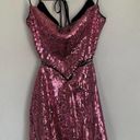 NBD X by  Cindy Strappy Allover Sequin Cutout Mini Dress in Pink Photo 2