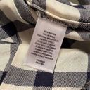 Treasure & Bond  plaid boyfriend shirt ivory navy jade green check NWT XL Photo 5