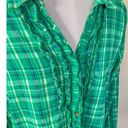 Cabela's  Women's Green Plaid Shirt with Ruffles Photo 11