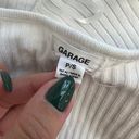 Garage White Knit Tie Top Photo 4