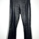 The Row  Sz 6 Leather Beca Seamed Kick Flare Pants - Black Photo 2
