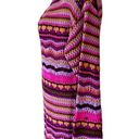 Free The Roses NWT  Crochet Knit Multi Colored Dress In Fuchsia Multi Photo 6