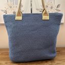 The Sak  Elliott Lucca Blue and Tan Hand Crochet Tote Photo 12