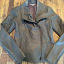 Vince  100% goat leather scuba moto full zip jacket in black size medium Photo 0