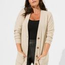 Torrid  Vegan Cashmere Boyfriend Longline Cardigan Heather Oatmeal Photo 0