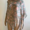 Alexander McQueen COPY - Rare sold out  Muted Skull Silk Chiffon Scarf Gray/Pink Photo 0