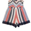 Adelyn Rae White Blue Red Romper Size Medium Photo 3