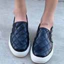 Soda Black Quilted Platform Sole Slip On Sneaker Photo 2