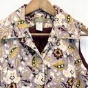 The Territory Ahead  Womens 6 Corduroy Vest Button Front Purple Lavender Floral Photo 2