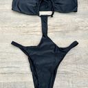 Matte Collection black cut out one piece bikini size M. Photo 7