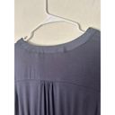 Isabel Maternity Women Small Blue Grey Blouse V-Neck Buttons Stretch Relaxed Fit Photo 8