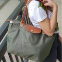 Longchamp  Le Pliage Tote Modele Depose in
Army Green Photo 0