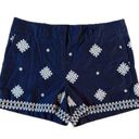 The Loft ‎ Outlet Women's Navy Blue Embroidered Chino Shorts Size 6 Photo 0