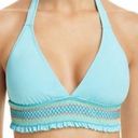 Bleu Rod Beattie  aqua smocked bikini top. 12. NWT Photo 0