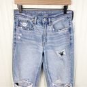 American Eagle  Ripped Low-Rise Baggy Straight Jean Blue Denim Women's Size 2 Photo 3