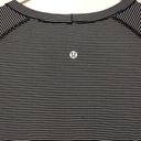 Lululemon  | Swiftly Tech Long Sleeve Crewneck Striped Active Tee Black/White 10 Photo 12