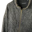 Bagatelle  Black Acid Wash Quilted Jacket Photo 3