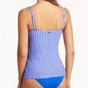 Sea Level Swim Checkmate Square Neck Tankini Swim Top Women’s Sz 8 Blue Photo 3