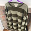Banana Republic  Cotton Cashmere Blend Sweater size XL With Elbow Patches Striped Photo 3