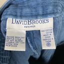 Brooks (8 petite) Vintage David  Blue Corduroy High Rise Pants Photo 2