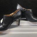 Coach Seneca Leather Side Zip Low Top High Heel Ankle Booties Logo Black 8B Photo 3