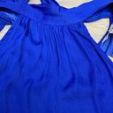 Naked Zebra NWT  Blue Lightweight Silky Sleeveless Tie Back Tank Top Size Small Photo 6